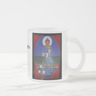 Givré Tasse de café bleue de centre de bouddhiste zen de