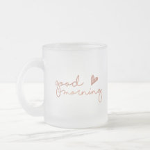 Tasse de café bonjour en or rose