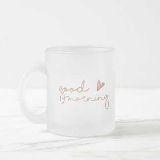 Givré Tasse de café bonjour en or rose