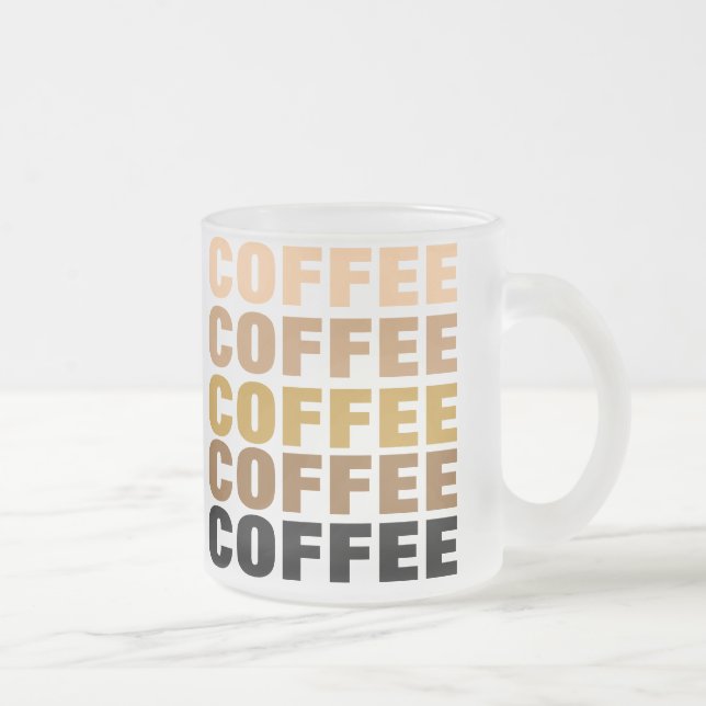 Givré Tasse de CAFÉ (verre dépoli) (Droit)