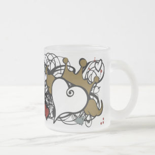 Givré Tasse de coeur de couronne
