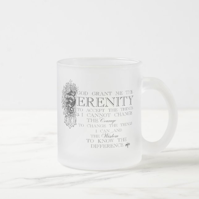 Givré Tasse de coutume de prière de sérénité (Droit)