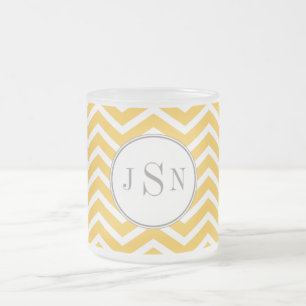 Givré Tasse de monogramme de Chevron