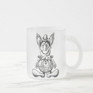 Givré Tasse en verre clown vintage