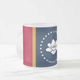 Givré Tasse en verre dépoli avec le drapeau du Mississip