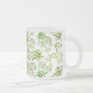 Givré Tasse givrée par fleurs suisses d'edelweiss de