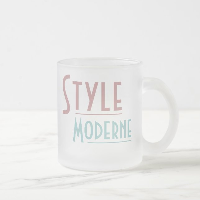 Givré Tasse MODERNE STYLE (verre dépoli) (Droit)