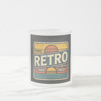Givré tasse rétro, tasse de café vintage, esthétique des