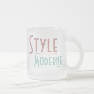 Givré tasse STYLE MODERNE (verre dépoli)