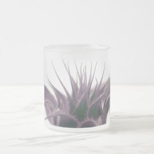 Givré Tournesol en croissance Tasse de verre dépoli