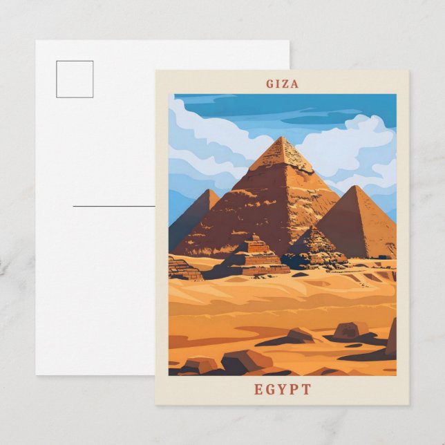 Giza Ägypten Elegante Postkarte (Vorne/Hinten)