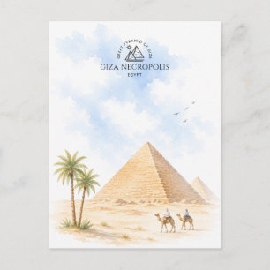Giza-Nekropole, Große Pyramide von Giza Reise Postkarte