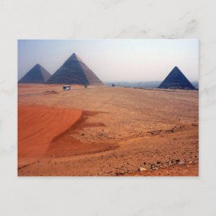 Giza plateau postkarte