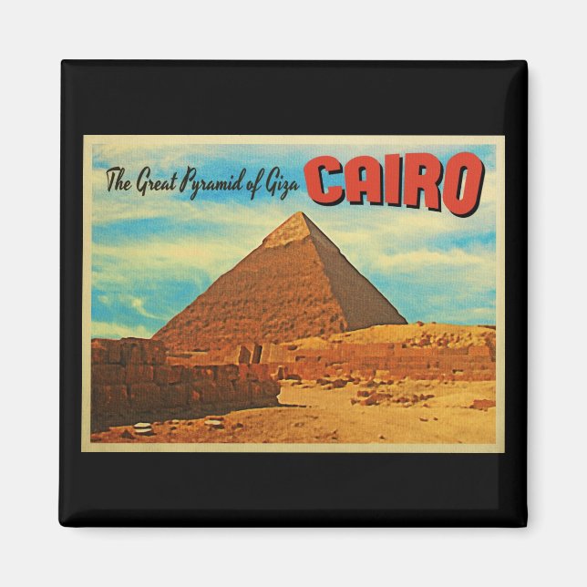 Giza Pyramid Kairo Ägypten Magnet (Vorne)