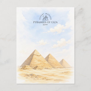 Giza-Pyramiden Ägypten Architektur Landschaft Postkarte