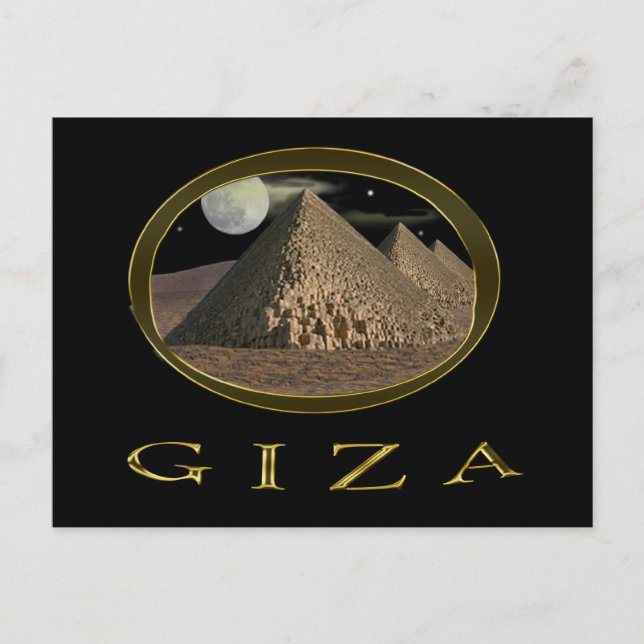 Giza Pyramids-Elemente Postkarte (Vorderseite)