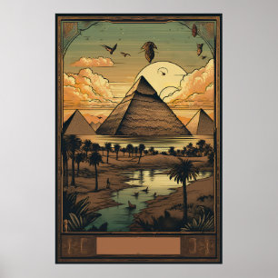 Giza Reise Druck, Giza - Ägypten Reise Geschenk Poster
