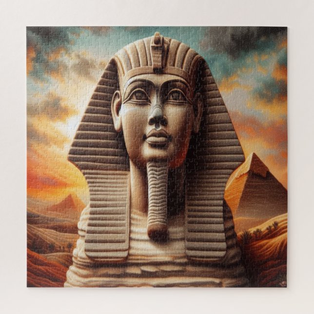 Giza Sphinx Kopf mit Pyramiden Ägypten Reisen (Vertikal)