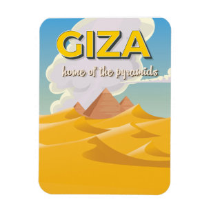 Giza - Zuhause der Pyramiden Reiseplakat Magnet