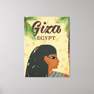 Gizeh, Ägypten Vintage-Reiseposter Leinwanddruck