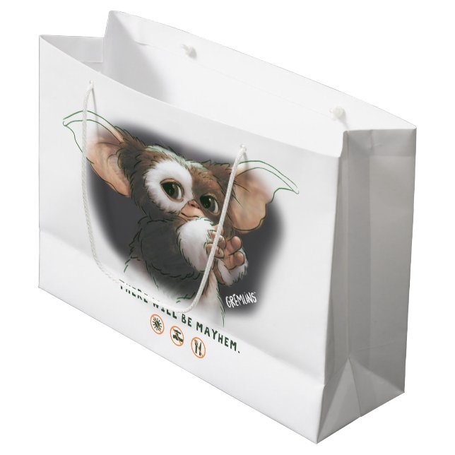 Gizmo - Chaos wird ausbrechen Große Geschenktüte (Vorderseite Schrägansicht)