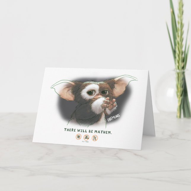 Gizmo Es wird ein Chaos geben Karte (Vorderseite)