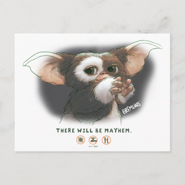 Gizmo Es wird ein Chaos geben Postkarte (Vorderseite)