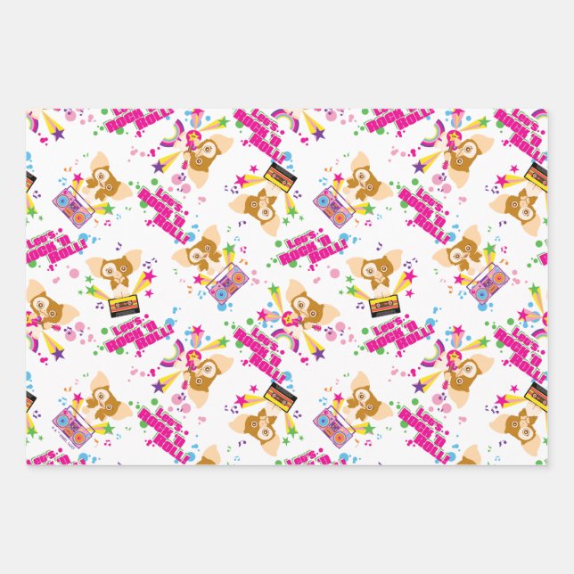 Gizmo | Let's Rock 'n Roll Pattern Geschenkpapier Set (Vorderseite)
