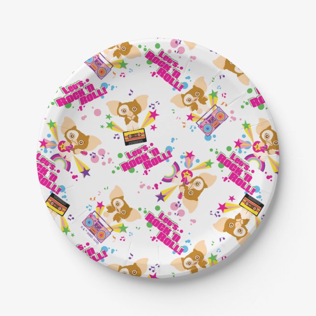 Gizmo | Let's Rock 'n Roll Pattern Pappteller (Vorderseite)