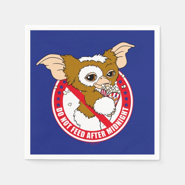 Gizmo | Nach Mitternacht nicht Gefüttert Serviette (Vorderseite)