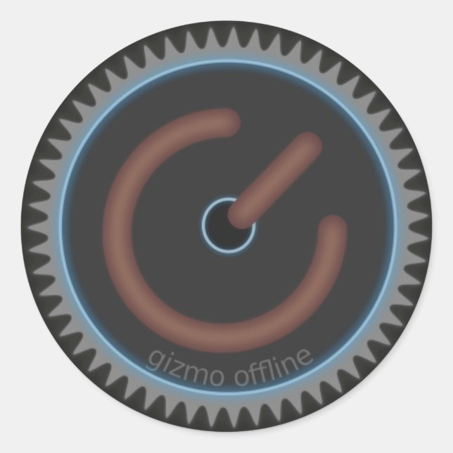 Gizmo Offline-Firmenlogo Runder Aufkleber (Vorderseite)