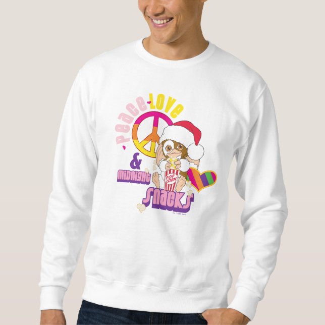 Gizmo | Peace Liebe & Midnight Snacks Sweatshirt (Vorderseite)