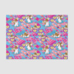 Gizmo | Pink Peace & Liebe Pattern Seidenpapier<br><div class="desc">Karo dieses lustige Muster mit Gizmo in rosa Friedenszeichen heraus.</div>