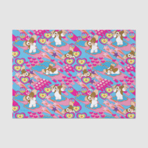 Gizmo Pink Peace & Liebe Pattern Seidenpapier