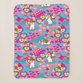 Gizmo Pink Peace & Love Pattern Sherpadecke