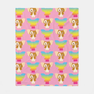 Gizmo Regenbogenmuster Fleecedecke