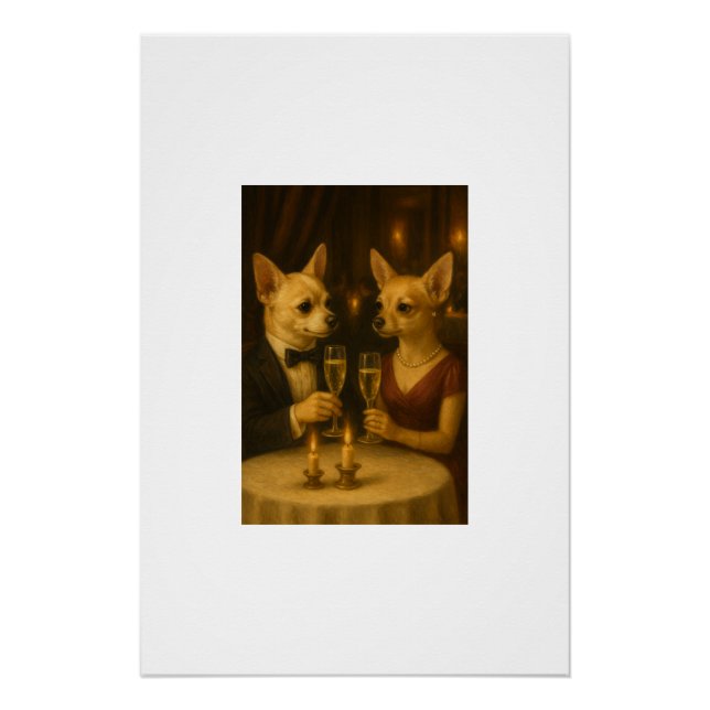 Gizmo’s Romantic Dinner - Champagne & Love Poster (Vorderseite)