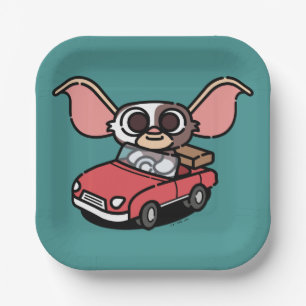 Gizmo   Süßer Comic-Fahrer Pappteller