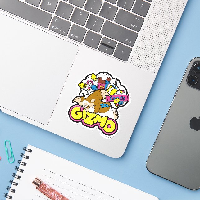 Gizmo | Träumen von Süßigkeiten Aufkleber (Laptop mit iPhone)