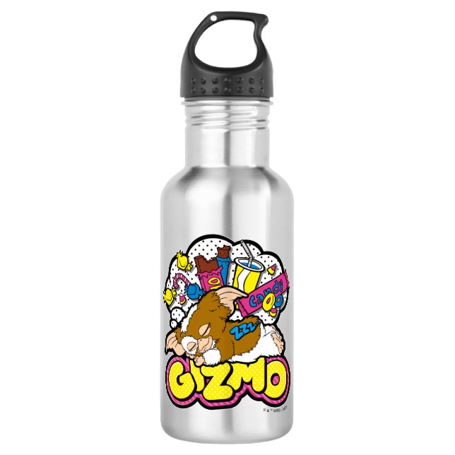 Gizmo | Träumen von Süßigkeiten Edelstahlflasche (Vorderseite)