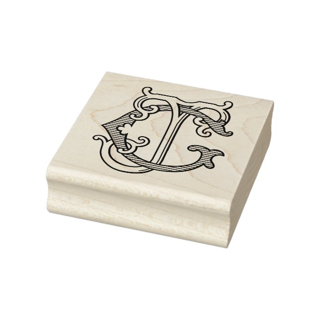 GJ Monogram JG Monogram Gummi Ink Briefmarke Gummistempel (Stempel)