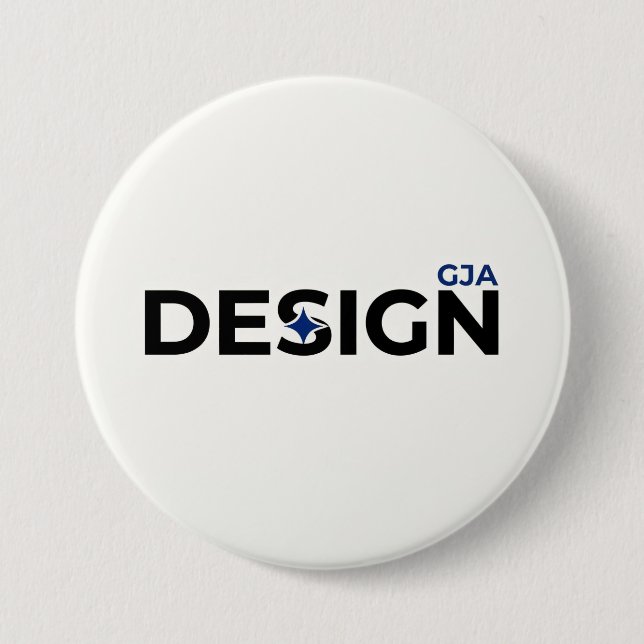 GJA Design Stil Weiß  Button (Vorderseite)