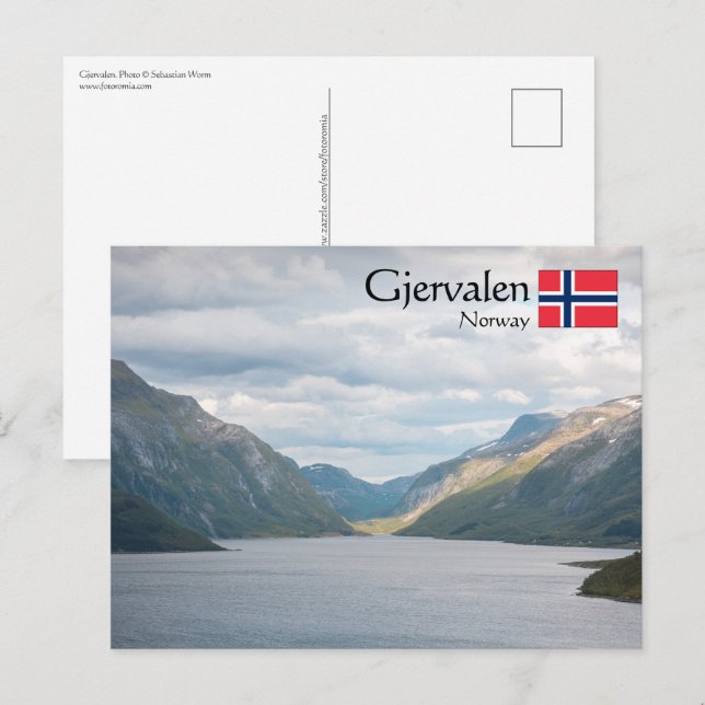 Gjervalen Postkarte (Vorne/Hinten)