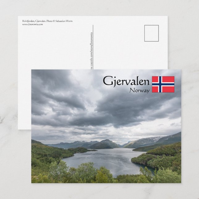 Gjervalen Postkarte (Vorne/Hinten)