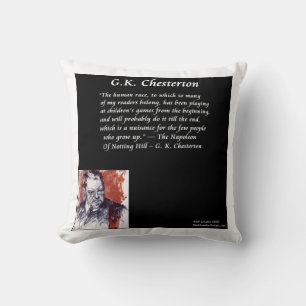 GK Chesterton Cotton Throw Kissen