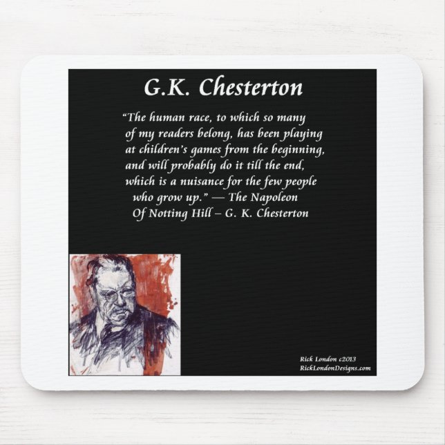 GK Chesterton & Opening Book Line Mousepad (Vorne)