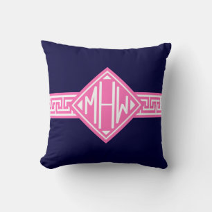GK Rahmen #2 Diamantförmiges Monogramm Kissen