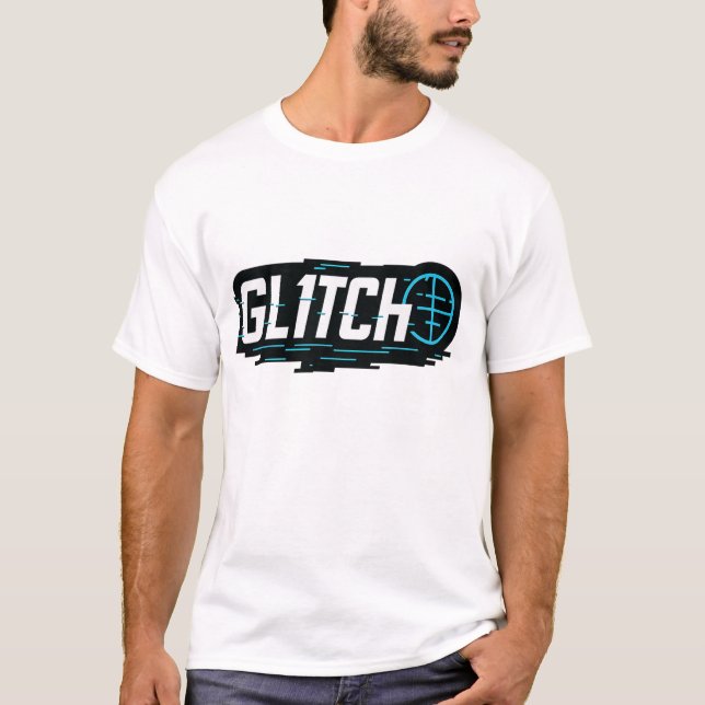 GL1TCH | Ein modernes technisches Logo für futuris T-Shirt (Vorderseite)