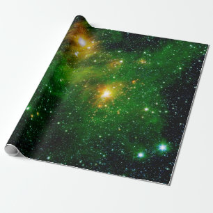GL490 Grüne Gaswolkennebel - NASA Weltraumfoto Geschenkpapier