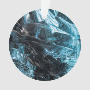 Glace Bleue Abstraite Dans une Grotte de Glace